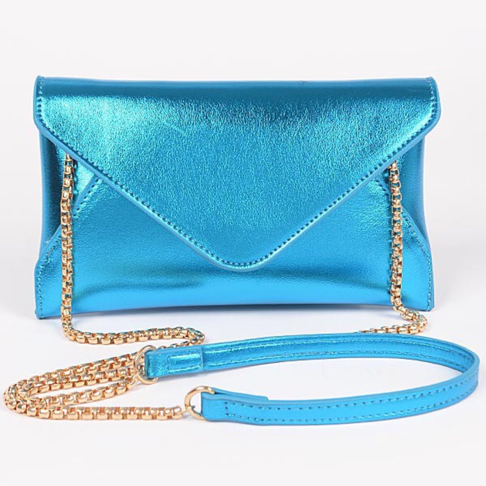 Metallic cross body bag